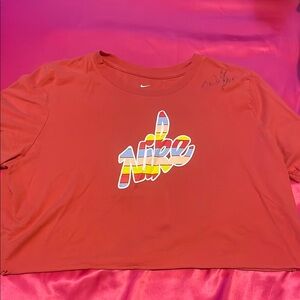 Nike Red Cropped Tee